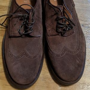 Aquatalia Brown Suede Wingtips Size 9
